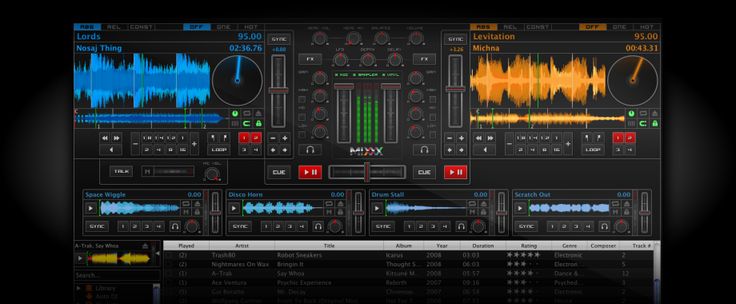 Music mixing software